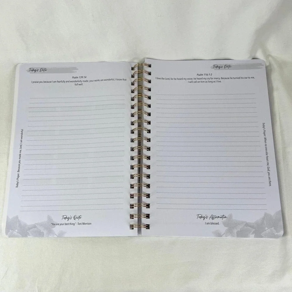 D3 Collections Inspirational Journal Womens OS Pink New Gratitude Ivy Spiral